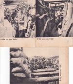 Bayern - Grüße aus dem Felde Nordfrankreich Postkartenserie (11 Stück) ca. 1917