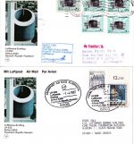 Saudiarabien/BRD - Lufthansa Erstflug Riyadh-FFM-Riyadh 1987 2 Luftpostkarten