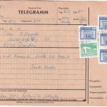 DDR - 4x50+10 Pfg. Aufbau/Kleinformat Telegramm Löben - Dresden