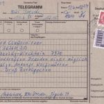 DDR - 2 M. u.a. Aufbau/Kleinformat Ortstelegramm Dresden 1987