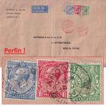 England - 2 1/2 + 1 + 1/2 P. Georg V. Perfin Luftpostbrief London - Berlin 1934