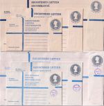 Isle of Man - Einschreibeumschläge 1973/1987 G/H/K-Format 48 Stück ungebraucht