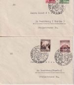 DR - Deutsches Turn- und Sportfest Breslau 1938 Satz auf 2 Briefen SST 31.7.38