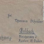 FZ/Württ. - 2x15 Pfg. Hölderlin Brief i.d. SCHWEIZ Ravensburg - Goldbach 1949