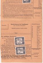 BRD - 30 Pfg. Bed. Deutsche MEF 2 Paketkarten/versch. Portostufen 1962