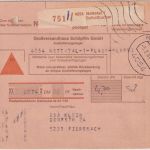 BRD - 3x50+2x10 Pfg. I&T Nachnahme-Paketkarte Nettetal - Fiersbach 1980