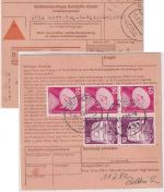 BRD - 3x50+2x10 Pfg. I&T Nachnahme-Paketkarte Nettetal - Fiersbach 1980