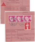 BRD - 3x50+1x20 Pfg. I&T Nachnahme-Paketkarte Bremen - Reisbitzen 1979