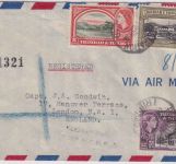 Trinidad & Tobago - Luftpost-Einschreibebrief n. ENGLAND 1955 - HInweis-L2