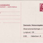 Dänemark - 3,20 Kr. Ganzsache Dienstpostkarte Meteorologisches Institut 1989