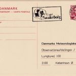 Dänemark - 3,20 Kr. Ganzsache Dienstpostkarte Meteorologisches Institut 1989