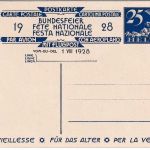 Schweiz - Bundesfeier Pro Patria 1928 25 Rp. Sonderganzsache ungebraucht