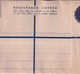 Antigua - 25 C. Elisabeth stationery registered letter H-size unused