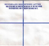 Seychelles - Einschreibeumschlag/stationery ca. 1960 ohne Wertangabe 202x120mm