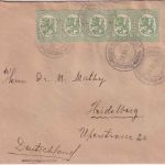 Finnland - Bahnpost Rajajoki Helsinki Brief 5x10 F. Löwe n. Heidelberg