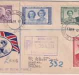 Bechuanaland - Royal Visit 1947 Satz Eischreibebrief Schmuckkuvert/FDC