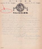 Bayern - Wasserburg 1872 Telegramm n. Neuburg a.D. "Antw(ort) bez(ahlt)" !