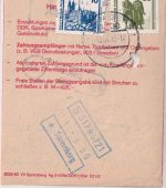 DDR/VGO - 200 Pfg. u.a. Freimarken Einzahlungsauftrag Sonneberg 10.9.90