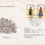 DDR - Volkstrachten I Zusammendrucke 3 Schmuck-FDC Halle 25.11.64