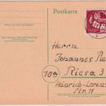 DDR - 60 Jahre 1. Mai Karte/FDC adressiert als Ortskarte Riesa 1.5.50