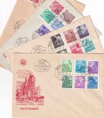 DDR - Fünfjahresplan Satz a. 4 Schmuck-FDC Berlin 10.8./21.11.53