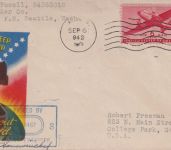 USA - APO 942 (Anchorage) illustr. Feldpostbrief n. College Park 1942 US-Zensur
