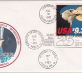 USA - 9,35$ NASA Anniversary 1983 Schmuck-FDC