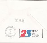 USA - 9,35$ NASA Anniversary 1983 Schmuck-FDC