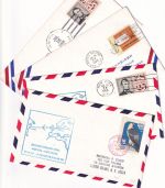 USA - PanAm Firstflight New York Moskau 1968 4 versch. Belege