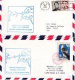 USA - PanAm Firstflight New York Moskau 1968 4 versch. Belege