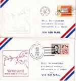 USA - PanAm Firstflight New York Moskau 1968 4 versch. Belege