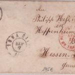 USA - 10 C. Adler/Schild Brief Iowa City - Heppenheim 1870