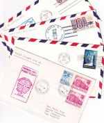 USA - PanAm Firstflight New York Bukarest 4 Belege 1971 Hin-/Rückflug
