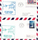 USA - PanAm Firstflight New York Bukarest 4 Belege 1971 Hin-/Rückflug