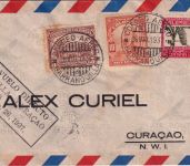 Kolumbien - KLM Erstflug Baranquilla - Curacao 26. Aug. 1937 Luftpostbrief