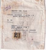 Kolumbien - 20/30 C. Überdruck Muster ohne Wert/Leinensäckchen 1933