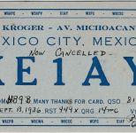 Mexiko - 10 C. Landmann QSL-Karte "XE1AY" i.d.SCHWEIZ Mexico City 1936