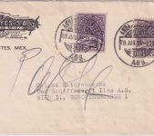 Mexiko - 2x10 C. Freimarke illustr. Firmenbrief n ÖSTERREICH Aguascalientes 1936