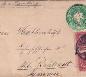 Mexiko - 2 C. Ganzsache+Zusatz/Brief Chihuahua - Alt-Rahlstedt 1907
