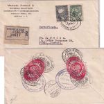Mexiko - 50+2 C. Freimarken Einschreibebrief n. ÖSTERREICH Mexico City 1936