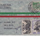 Mexiko - 1 P. 400 J. Campeche u.a. Luftpostbrief Guaymas - FFM 1940 OKW-Zensur