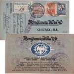 Mexiko - 20 C. u.a. Freimarken Einschreibebrief n. USA Mineral - Chicago 1928