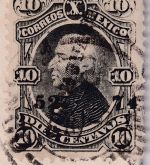 Mexiko - 10 C. Hidalgo "52/74 Guanajuato" Brief Leon - Guanajuato 1874