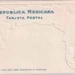 Mexiko - Freimarkenausgabe 1899 farb. Präge-Ansichtskarte ungelaufen ca. 1900