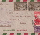 Mexiko - 2x20 C. Bogenschütze u.a. Express-Luftpostbrief n. USA 1943