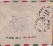 Mexiko - 2x20 C. Bogenschütze u.a. Express-Luftpostbrief n. USA 1943