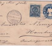 Mexiko - 5 C. Ganzsache+Zusatz/Brief Leon - Hamburg 1901