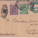 Mexiko - 1 C. Ganzsache+Zusatz/Streifband n. Freiburg 1905