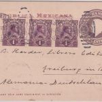Mexiko - 1 C. Ganzsache+Zusatz/Karte n. Freiburg 1911