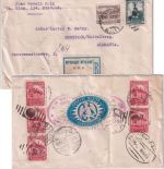 Mexiko - 30+10 C. Freimarken Einschreibebrief Mexico City - Rohrbach 1923